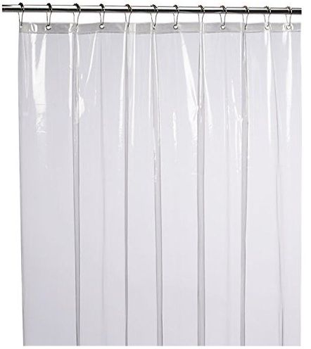 LiBa Mildew Resistant Anti-Bacterial PEVA 8G Shower Curtain Liner